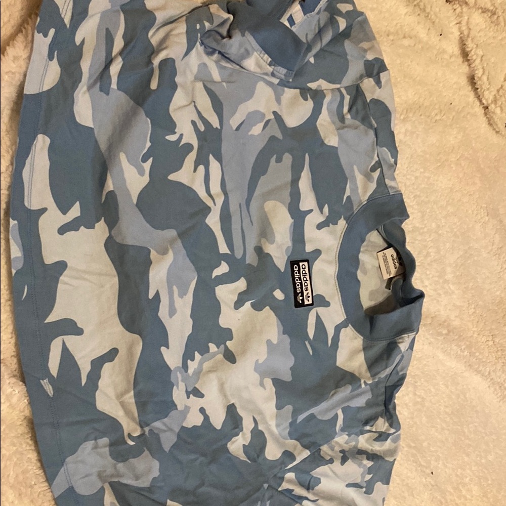 Adidas Light Blue Camouflage Tee